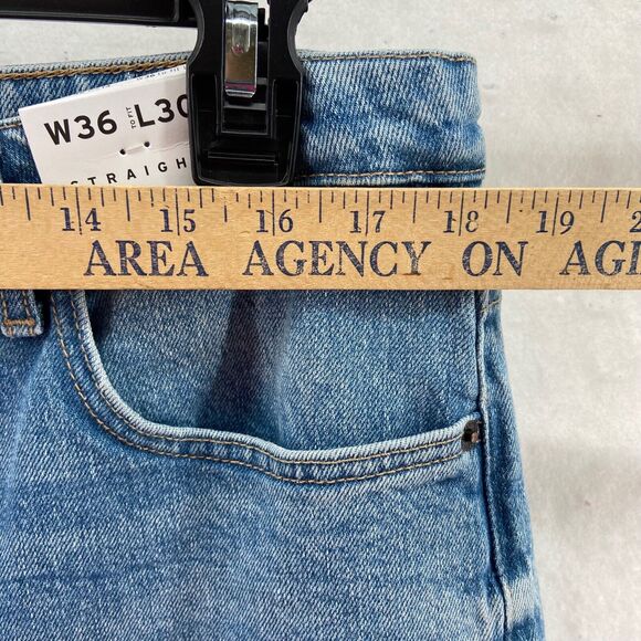 NWT Topshop Jeans Womens‎ 7 29x32 High Waist Straight Medium Washed Distressed - Picture 6 of 12